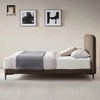 J2 Giường ngủ da giả chống trầy sướt GN78 Inez màu nâu đậm