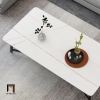 V2 Bàn sofa mặt đá trắng 2 tầng BSF4 Lenge 1m1 x 55 cao cấp