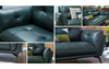 X1 Sofa băng da công nghiệp xanh lá BT263 Harlan 2m cao cấp