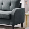 U1 Ghế sofa văng vải nỉ nhung BT202 Keyana dài 1m5 xám than