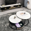 Q1 Cặp bàn sofa tròn mặt đá BSF27 Slatin hộc kéo nhỏ giá rẻ