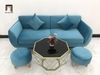 bộ ghế sofa văng màu xanh dương dài 1m9