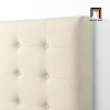 L2 Giường ngủ bọc nệm giá rẻ GN8 Leonard 1m6 x 2m vải nỉ màu kem