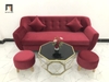 set ghế sofa băng đỏ đô xinh xắn