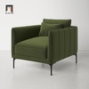 sofa đơn vải nhung màu xanh rêu