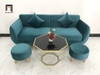 bộ ghế sofa băng xanh lá vải nhung nổi bật