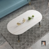 N2 Bàn sofa mặt đá oval BSF43 Camin 1m x 50 nhỏ gọn giá rẻ