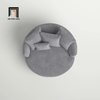 B3 Ghế sofa đơn thư giãn dài 1m2 DT11 Syloh vải xám lông chuột