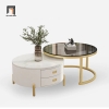 X3 Cặp bàn trà đôi xinh xắn BSF3 Como trang trí tiệm shop