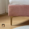 L2 Giường ngủ bọc vải nhung GN37 Deva màu hồng nhạt 1m6 x 2m