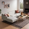 sofa góc xám trắng