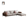 N3 Ghế sofa góc L da công nghiệp GT145 Antonio 2m4 x 1m6 xám