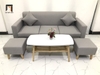 bộ ghế sofa văng xám trắng cho văn phòng