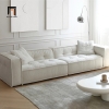 sofa băng vải lông cừu xám trắng
