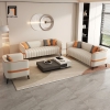 set ghế sofa da xám trắng