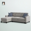 sofa góc xám trắng