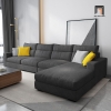 sofa góc xám đen
