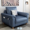 Ghế sofa đơn da công nghiệp xanh dương
