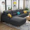 I2 Set ghế sofa góc L vải nỉ màu vàng chanh GT162 Texon 3m x 1m6