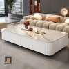 F3 Bàn sofa hình hộp 2 ngăn kéo BSF85 Asbury mặt đá sang trọng