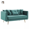 X2 Ghế sofa văng dài 2m vải nỉ nhung BT15 Wardy màu xám đen