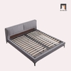 E3 Giường ngủ sang trọng vải nỉ mềm GN75 Rio màu xám ghi đẹp