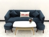 bộ ghế sofa băng xanh đậm vải nhung