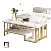 E2 Bàn sofa phòng khách mặt đá xám 1m BSF77 Vigo khung chân sắt