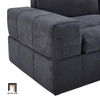 P3 Bộ ghế sofa chữ U xám than UT15 Boggy vải nỉ 3m giá rẻ