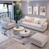bộ ghế sofa phòng khách trắng kem