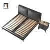 I3 Giường ngủ bọc da Pu xám đen GN69 Lelantos kiểu dáng sang trọng