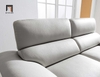 P1 Ghế sofa băng da giả xám ghi 1m9 BHQ41 Toledo kê đầu gật gù