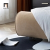 P2 Giường ngủ đầu giường vòm cung GN58 Desirae vải nhung màu nâu