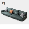 E1 Set ghế sofa màu xanh lá da Pu KT37 Noha phòng khách đẹp