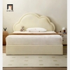 S2 Giường ngủ trẻ trung bọc da công nghiệp GN38 Dillian trắng kem