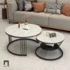 B2 Cặp bàn sofa đôi xinh xắn BSF34 Rolate mặt đá khung chân xòe