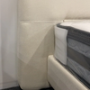 L1 Giường ngủ bọc vải nhung xám trắng GN74 Bagos cho gia đình