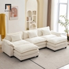 Set ghế sofa chữ U vải nỉ xám than UT14 Holopeen 2m5 đẹp