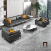 M2 Ghế sofa đơn 1 chỗ ngồi văn phòng DT68 Dubuque da Pu đen