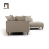 T2 Set ghế sofa góc L tân cổ điển GT58 Lazare 2m4 x 1m6 vải nỉ