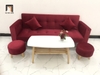 set ghế sofa đỏ đô