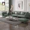T1 Sofa đơn phòng khách sang trọng DHQ52 Tipton da Pu xanh lá