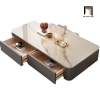 F3 Bàn sofa hình hộp 2 ngăn kéo BSF85 Asbury mặt đá sang trọng