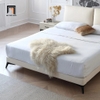 K3 Giường ngủ màu trắng kem GN45 Clara 1m6 x 2m vải nỉ nhung
