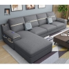 sofa góc xám lông chuột