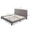 O2 Giường ngủ 1m6 x 2m GN2 Bierman bọc vải màu xám giá rẻ