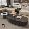 Q3 Bàn sofa phòng khách kiểu cong BSF71 Orante 1m2 x 60 mặt đá