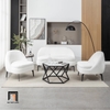 T4 Ghế sofa đơn 1 chỗ ngồi DT111 Cayde vải lông cừu màu carrot
