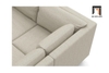 J1 Bộ ghế sofa góc L xoay chiều GT1 R3B 2m2 x 1m8 gia đình