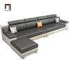 T1 Bộ ghế sofa góc L gia đình GT113 Chino 3m2 x 1m5 viền nổi bật